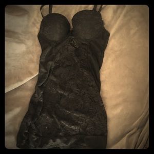 Sexy black lingerie dress